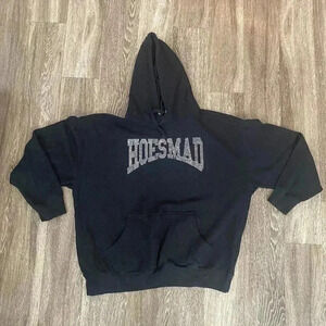 Mens "Hoesmad" Black Hoodie - 2XL